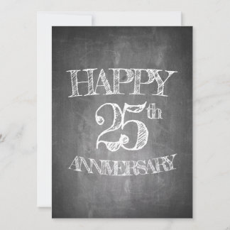 Alles Gute zum 25. Jubiläum auf Kreidebrett