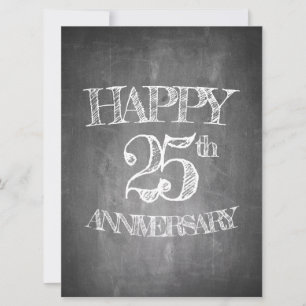 Alles Gute zum 25. Jubiläum auf Kreidebrett