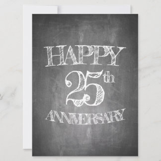 Alles Gute zum 25. Jubiläum auf Kreidebrett