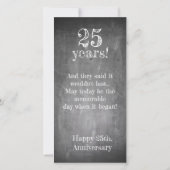 Alles Gute zum 25. Jubiläum auf Kreidebrett (Rückseite)