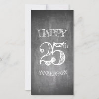 Alles Gute zum 25. Jubiläum auf Kreidebrett