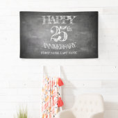 Alles Gute zum 25. Jubiläum auf Kreidebrett Banner (Insitu)