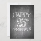 Alles Gute zum 25. Jubiläum auf Kreidebrett Einladung (Vorderseite)