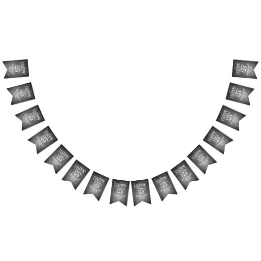 Alles Gute zum 25. Jubiläum auf Kreidebrett Wimpelkette (Alle)