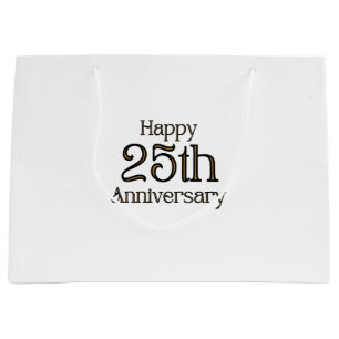 Alles Gute zum 25. Jubiläum Große Geschenktasche Geschenktüte