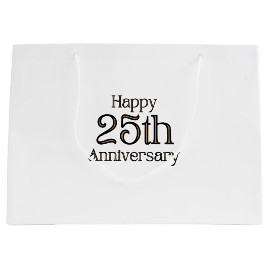 Alles Gute zum 25. Jubiläum Große Geschenktasche Große Geschenktüte (Vorderseite)
