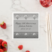 Alles Gute zum 25. Jubiläum Silver Napkins Serviette (Beispiel)