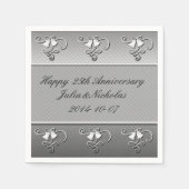 Alles Gute zum 25. Jubiläum Silver Napkins Serviette (Vorderseite)