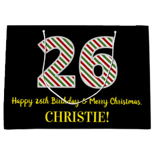 Alles Gute zum 26. Geburtstag & Frohe Weihnachten, Große Geschenktüte