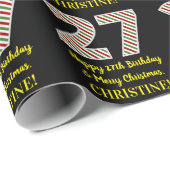 Alles Gute zum 27. Geburtstag & Frohe Weihnachten, Geschenkpapier (Rolleneckpunkt)