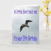 Alles Gute zum 29. Geburtstag Karte (Gelbe Blume)