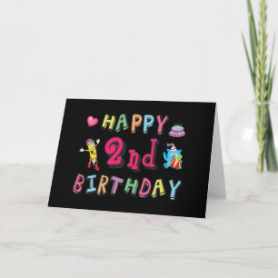 Alles Gute zum 2. Geburtstag. 2 Jahre b-Tag. Karte