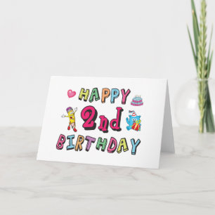 Alles Gute zum 2. Geburtstag. 2-Jahre-Geburtstag. Karte
