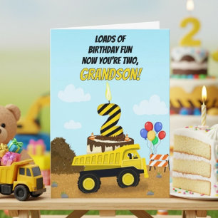 Alles Gute zum 2. Geburtstag Enkelsohn Kipper Karte