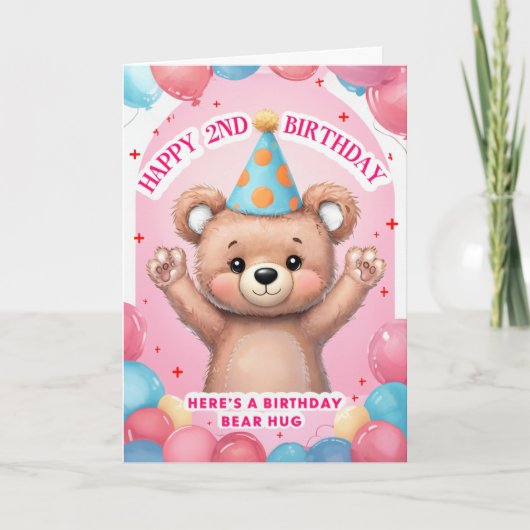 Alles Gute zum 2. Geburtstag Karte (Vorderseite)