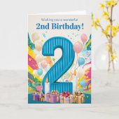 Alles Gute zum 2. Geburtstag Karte (Gelbe Blume)