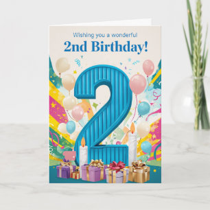 Alles Gute zum 2. Geburtstag Karte