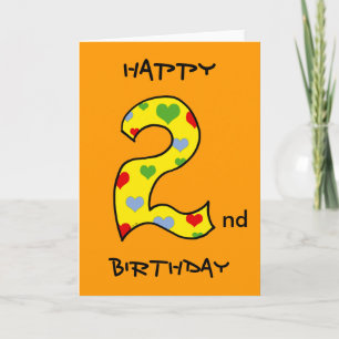 Alles Gute zum 2. Geburtstag Karte