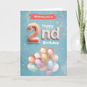Alles Gute zum 2. Geburtstag Karte
