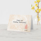 Alles Gute zum 2. Hochzeitstag Karte (Gelbe Blume)