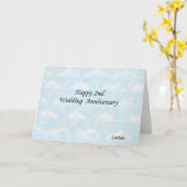 Alles Gute zum 2. Hochzeitstag Karte (Gelbe Blume)