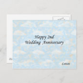 Alles Gute zum 2. Hochzeitstag Postkarte (Vorne/Hinten)
