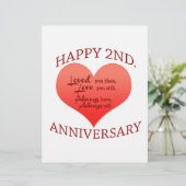 Alles Gute zum 2. Jahrestag (Stehend Vorderseite)