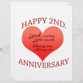 Alles Gute zum 2. Jahrestag (Vorne/Hinten)