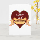 Alles Gute zum 2. Jahrestag Karte (Gelbe Blume)