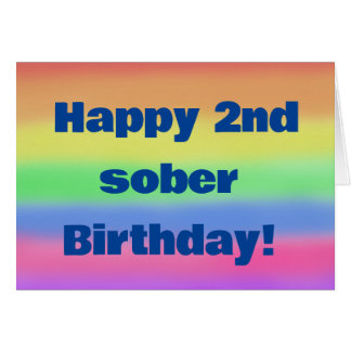 Alles Gute zum 2. nüchtern Geburtstag