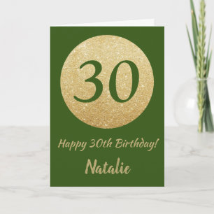 Alles Gute zum 30. Geburtstag Grußkarte mit grüner Karte