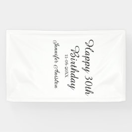 Alles Gute zum 30. Geburtstag hinzufügen Name Datu Banner