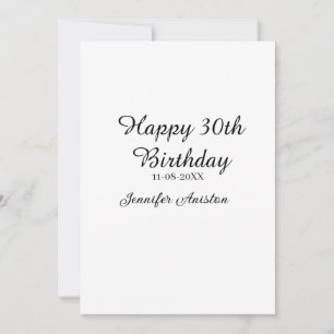 Alles Gute zum 30. Geburtstag hinzufügen Name Datu Einladung