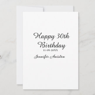 Alles Gute zum 30. Geburtstag hinzufügen Name Datu Einladung