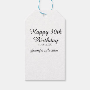 Alles Gute zum 30. Geburtstag hinzufügen Name Datu Geschenkanhänger