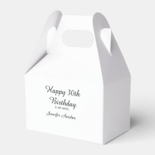 Alles Gute zum 30. Geburtstag hinzufügen Name Datu Geschenkschachtel