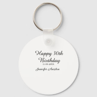 Alles Gute zum 30. Geburtstag hinzufügen Name Datu Schlüsselanhänger