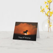 Alles Gute zum 30. Geburtstag mit Pferd und Sonne Karte (Gelbe Blume)