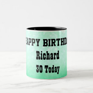 Alles Gute zum 30. Geburtstag Personalisiert Zweifarbige Tasse