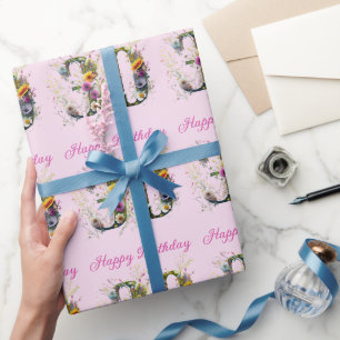 Alles Gute zum 30. Geburtstag Wildblumen Herzliche Geschenkpapier