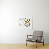 Alles Gute zum 30. Jahrestag Name Datum goldenes r Wandteppich (Beispiel (Horizontal))