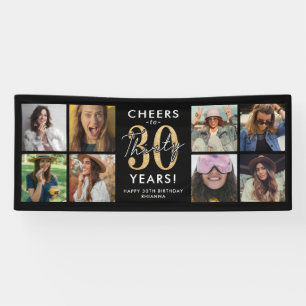 Alles Gute zum 30er Gold Foto Geburtstagsbanner Banner