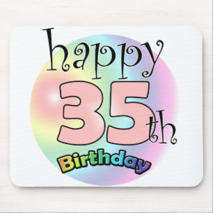 Alles Gute zum 35. Geburtstag (Rose) Mousepad
