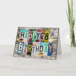 Alles Gute zum 38. Geburtstag Karte
