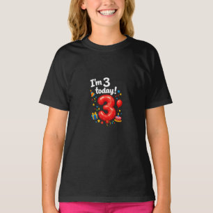 Alles Gute zum 3. Geburtstag für Mädchen Farbige T-Shirt