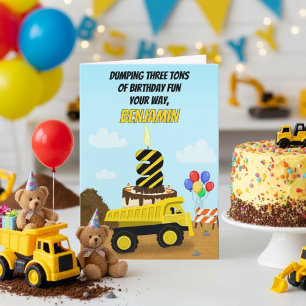 Alles Gute zum 3. Geburtstag Personalisierter Kipp Karte