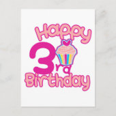 Alles Gute zum 3. Geburtstag! Postkarte (Vorderseite)