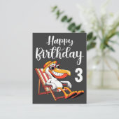 Alles Gute zum 3. Geburtstag  Postkarte (Stehend Vorderseite)