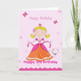 Alles Gute zum 3. Geburtstag Prinzessin Karte