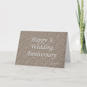Alles Gute zum 3. Hochzeitstag Karte